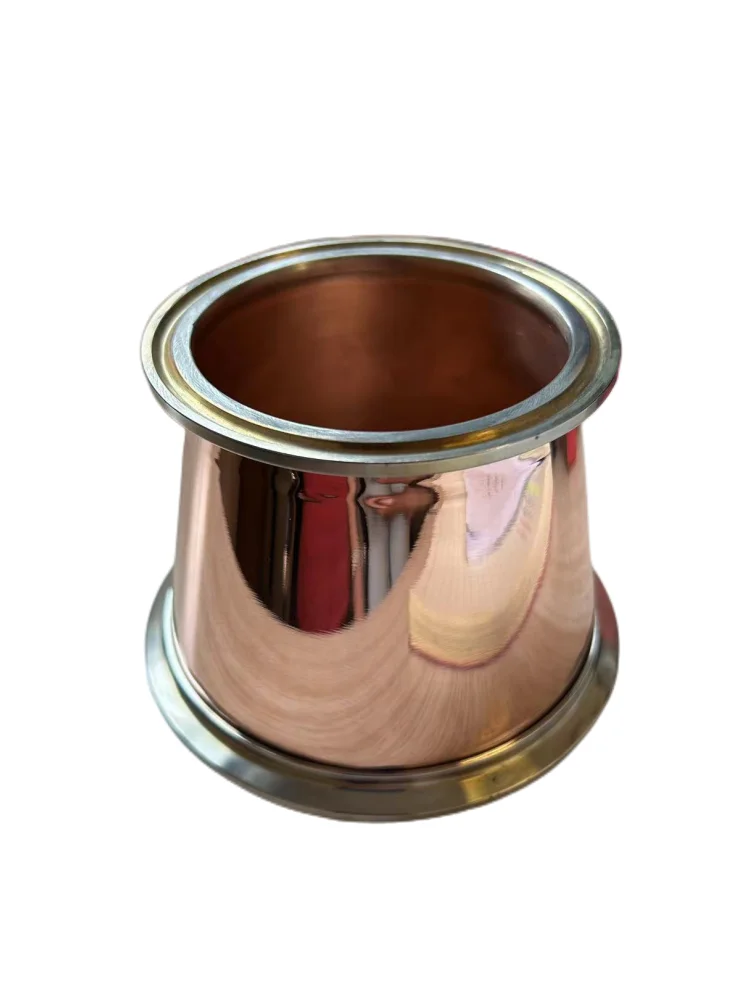 

Clamp 4"(OD119mm) x 3"(OD91mm) Copper Reducer,Copper Cone for onion head Tri-clamp Reducer.Distillation.Dephlegmator,Reflux