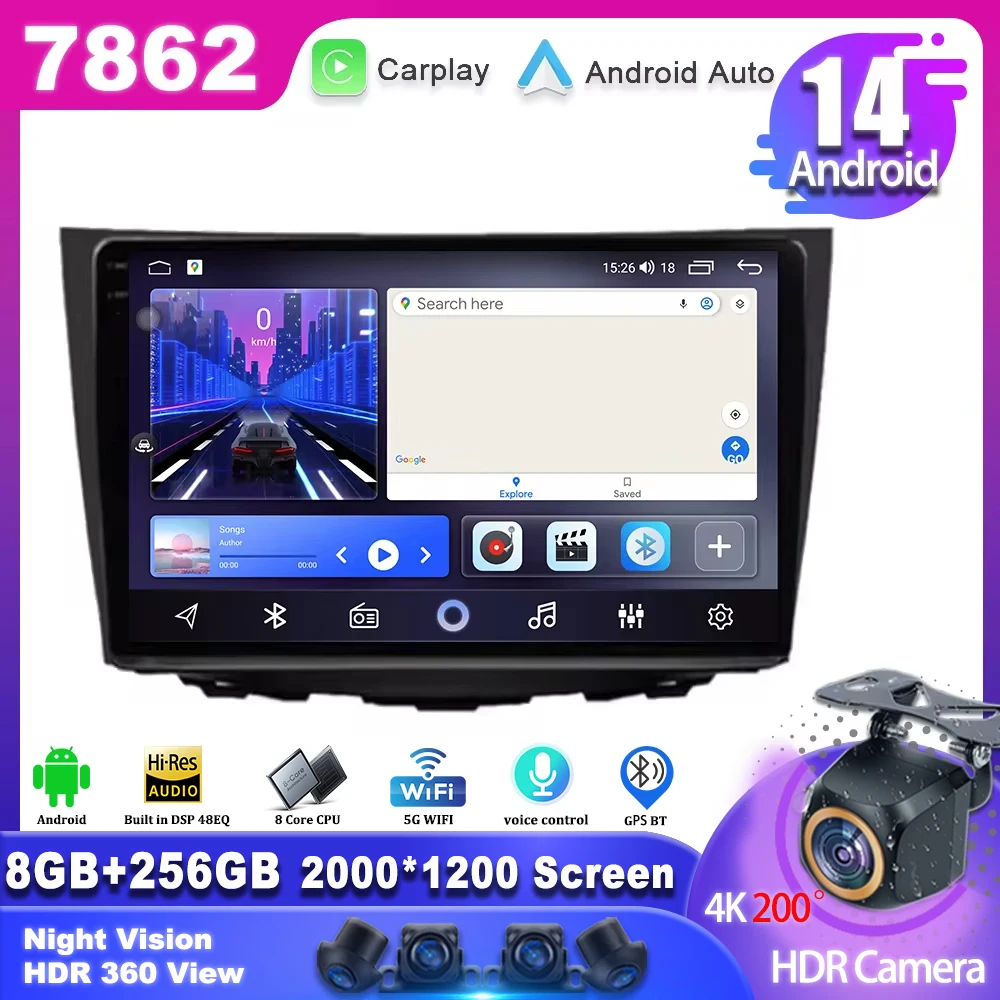 

Android14 car radio For Suzuki Kizashi 2010-2011 android auto wirreles car play Multimedia video player No 2din DVD 5G Wifi BT