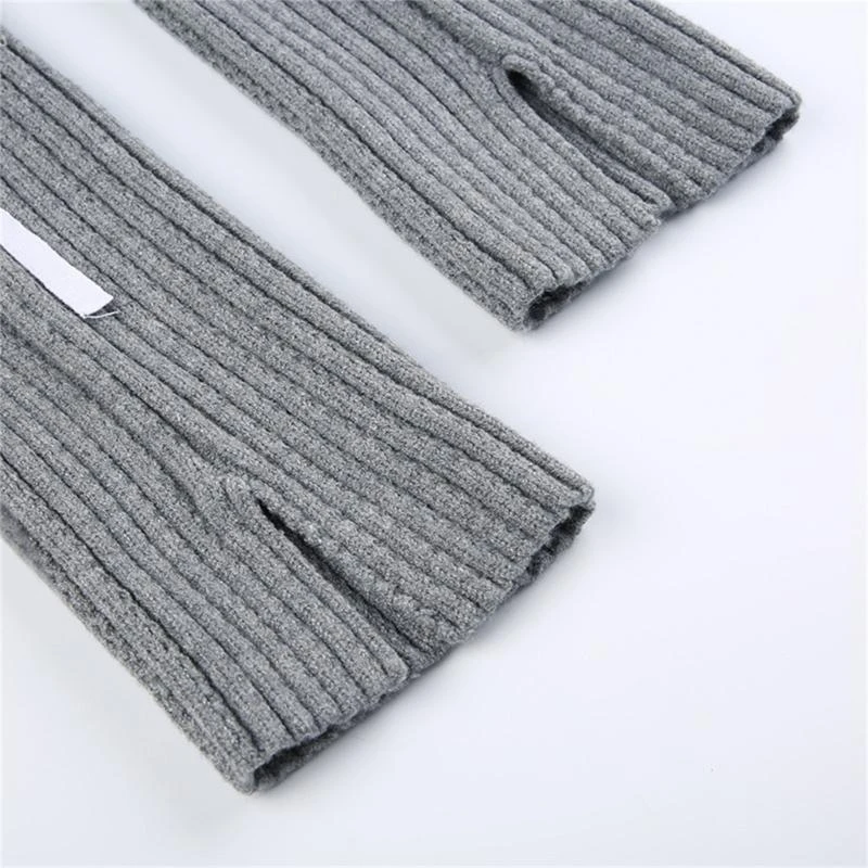 

Winter Warm Knit Leg Warmers for Women Lolitas Bow Lace Up Foot Cover Socks Gothic Harajuku Leg Cover Middle Tube Socks 15UB