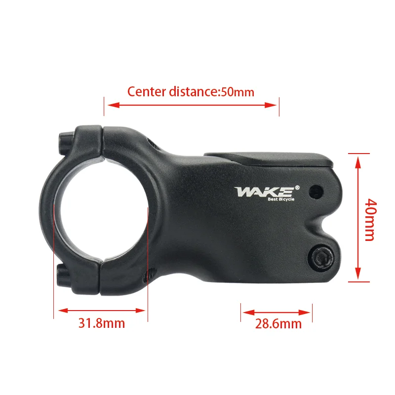 Wake MTB Mountain Bike Short Stem Riser Bicycle Accessories 31.8mm 50mm Aluminum Alloy  for BMX Cycling Road Bicycle