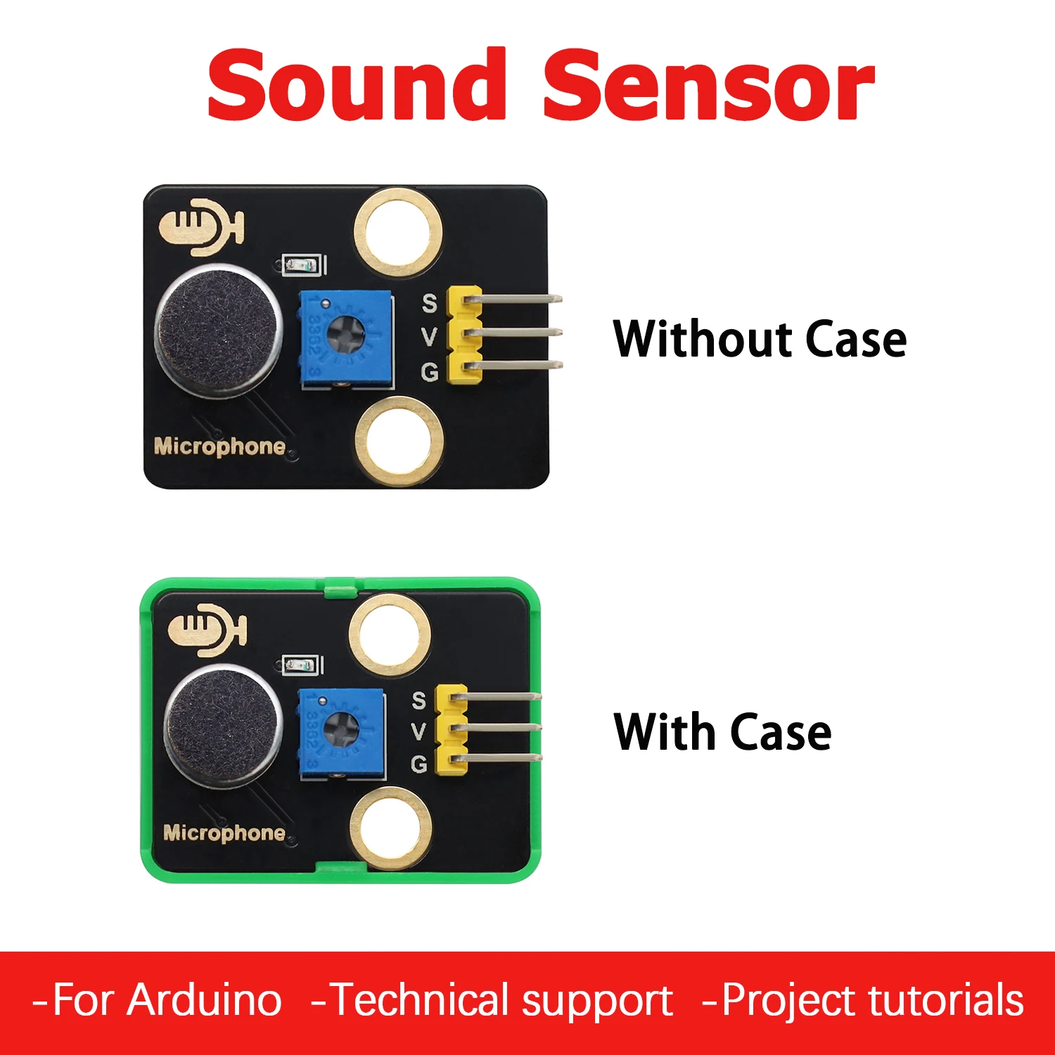 Sensor de sonido de alta calidad, Compatible con Arduino/Raspberry Pi/Lego para proyecto DIY, bloques de construcción electrónicos, 1 ud.