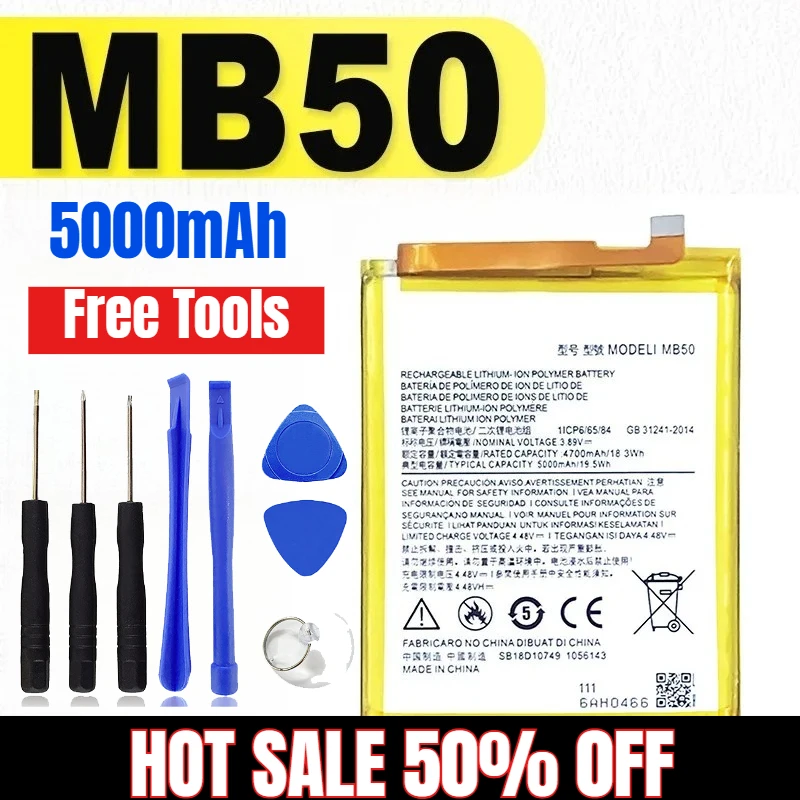 

5000mAh MB50 for Motorola EDGE S30/2021/G200 XT2175-2 Mobile Phone Batteries + Free Tools