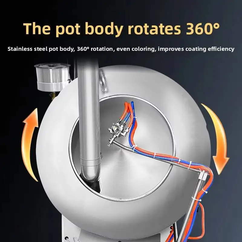

New Fully Automatic Sugar Coating Traditional Chinese Medicine Tablets Candy, Polishing Machine For Food And