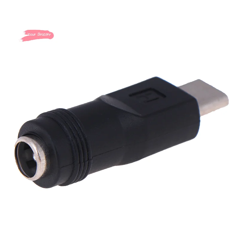 Y-1Pcs 3.1 Male Plug 90/180 Degree Female Jack To Type-C DC Low Frequency Adapter 5.5*2.1mm