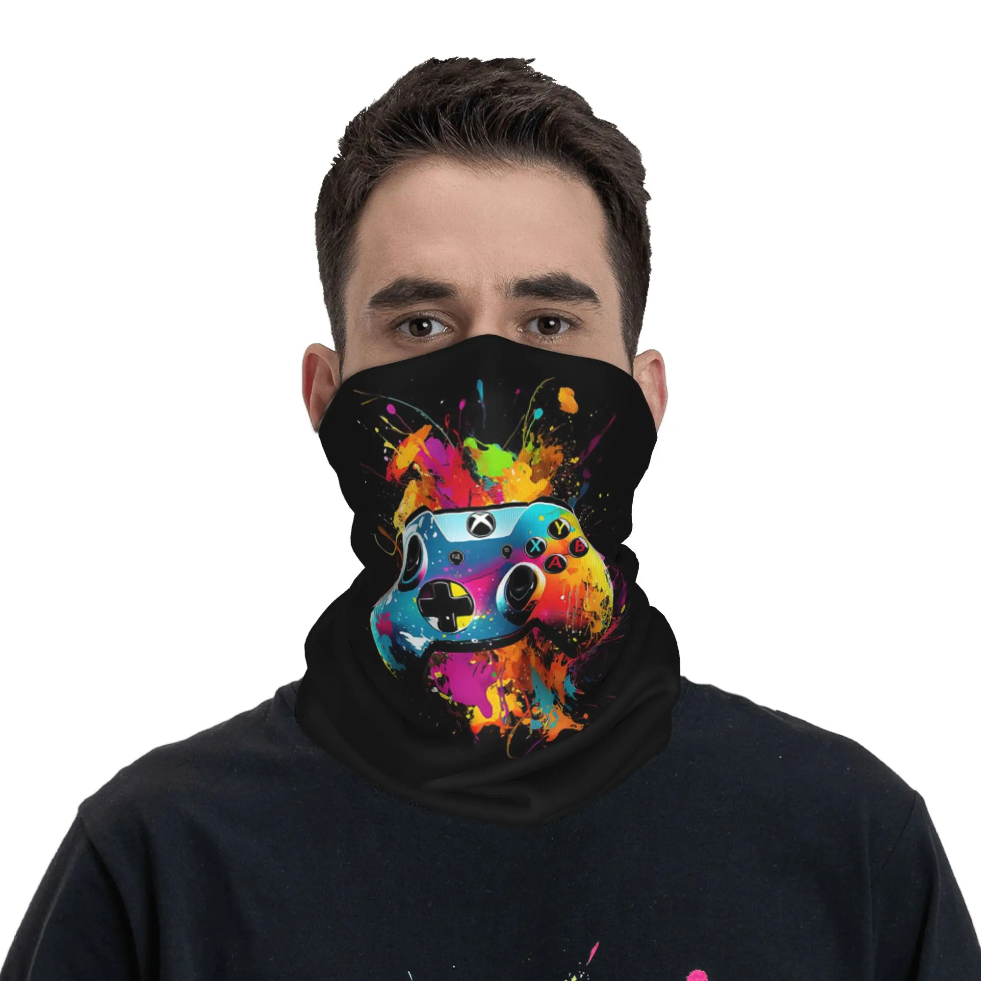 

JoyStick Printed Bandana Neck Cover Printed Face Scarf Face Mask Running Unisex Adult All Season