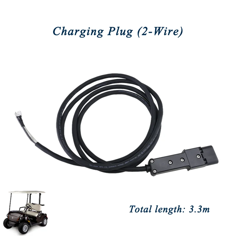 2 Pin Golf Cart Charger Plug Power Cord 3.3m 130in JR1-H235A-00 for Ya ma ha G19 G22 48V Electric Golf Cart Battery Charger