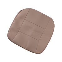 Beige Universal Car Front Driver Seat Buttom Cover Cushion Protector Mat Pad PU Leather