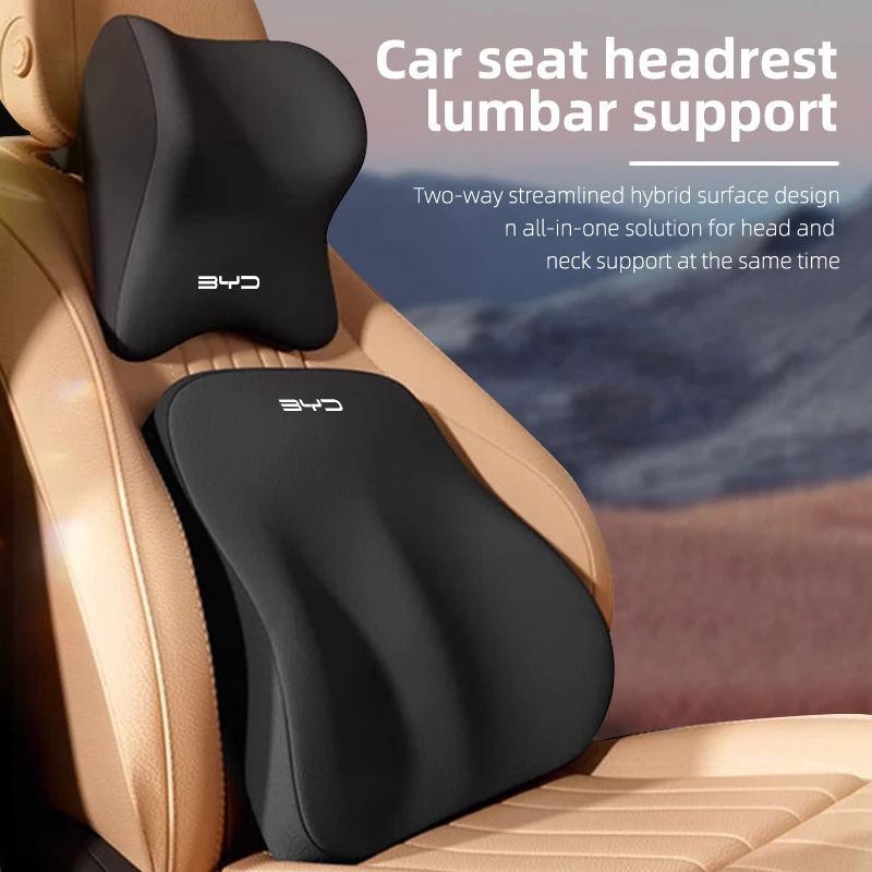 

Car Headrest Lumbar Support Memory Foam Cushion Neck Pillow For BYD F0 F3 S6 E6 I3 S7 G3 E5 G6 L3 F6 S8 M6 F3R