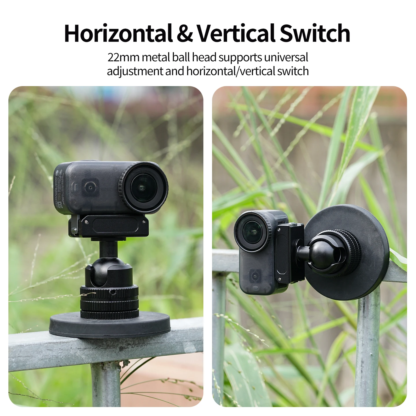 1/4-Zoll ARRI-Positionierungs-22-mm-Kugelkopf mit 66-mm-Magnetfuß für GoPro 13 12 DJI Osmo Action Kamera Halterung Vlog Stativadapter – Detail 7