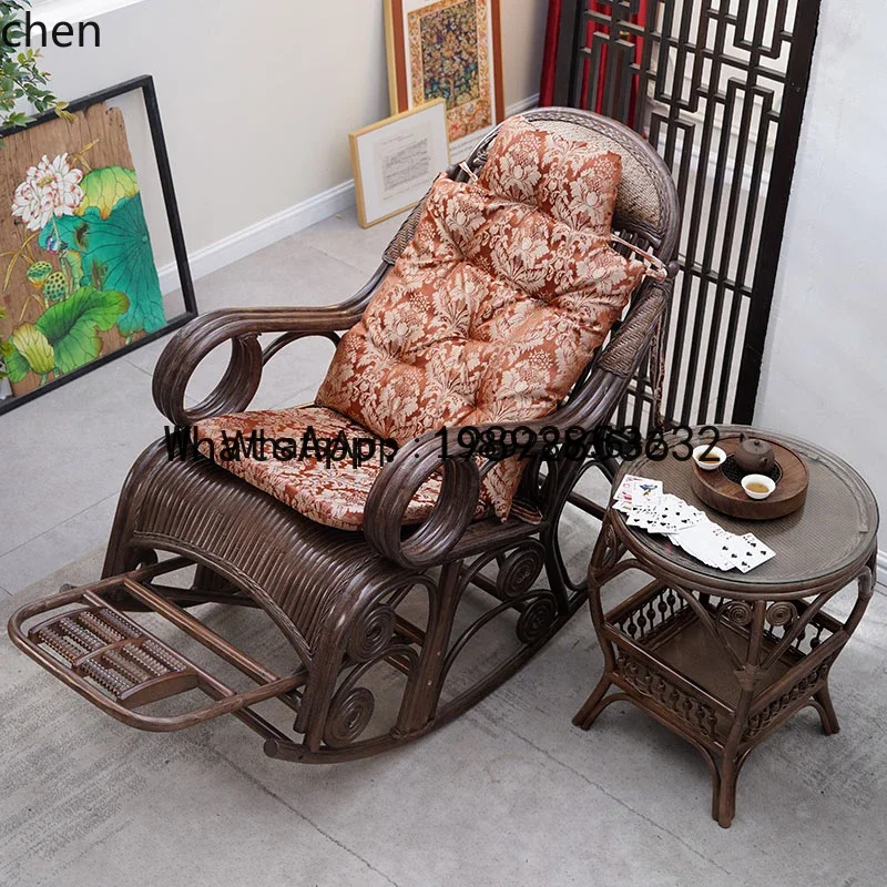 

LYY true rattan rocking chair leisure rattan chair rattan rocking chair outdoor courtyard