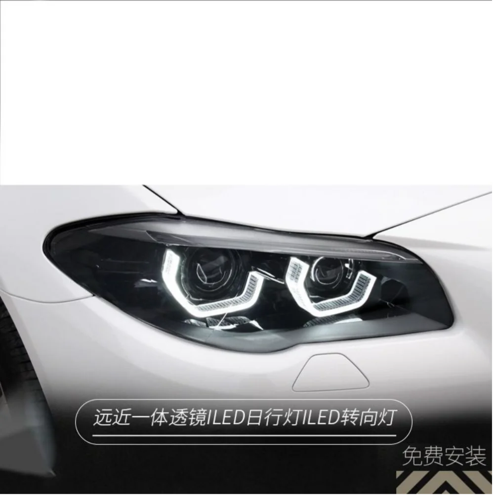 Pair of Car Headlight assembly For BMW 5 series F10 F18 2011-17 led DRL daytime running light turn signal head lamp