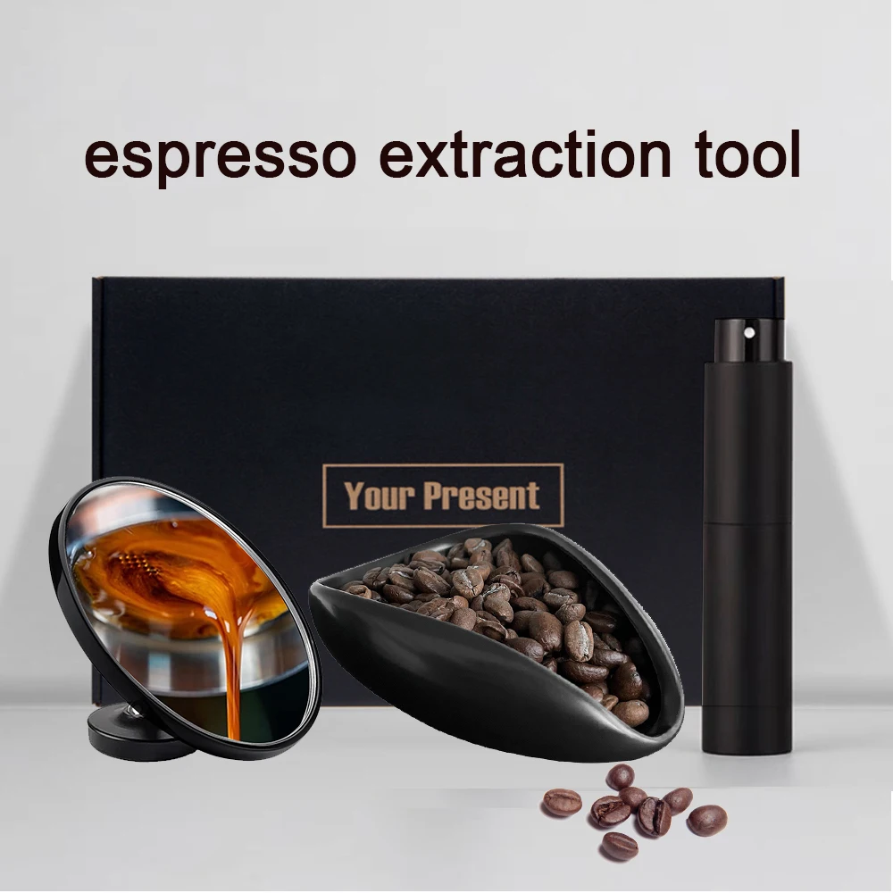 

Espresso Coffee Accessories For Barista, Observe Mirror,Coffee Beans Dosing Cup Spray For Reduce Powder Static Coffee Tools