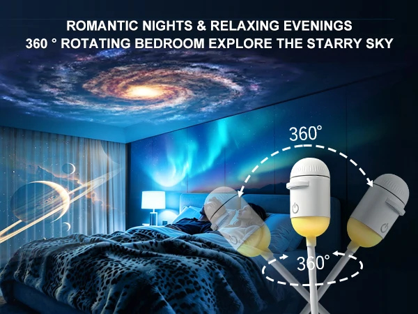 2 in 1 USB Galaxy Projector Light Adjustable Focus Car Interior Ambient Lamp Home Room Starry Star Kids Projection Night Light