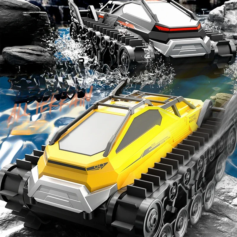 New Listing Amphibious Amphibious All-terrain Track Remote Control Tank Electric Toy RC Remote Control Car Remote  Control