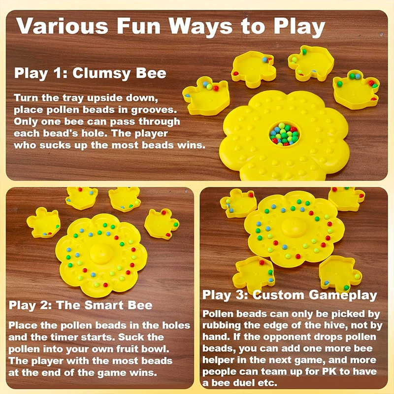Juguete magnético Bumble Bee, juegos de mesa interactivos para niños y adultos, rompecabezas de clasificación Montessori, juego de mesa, juguetes de pesca