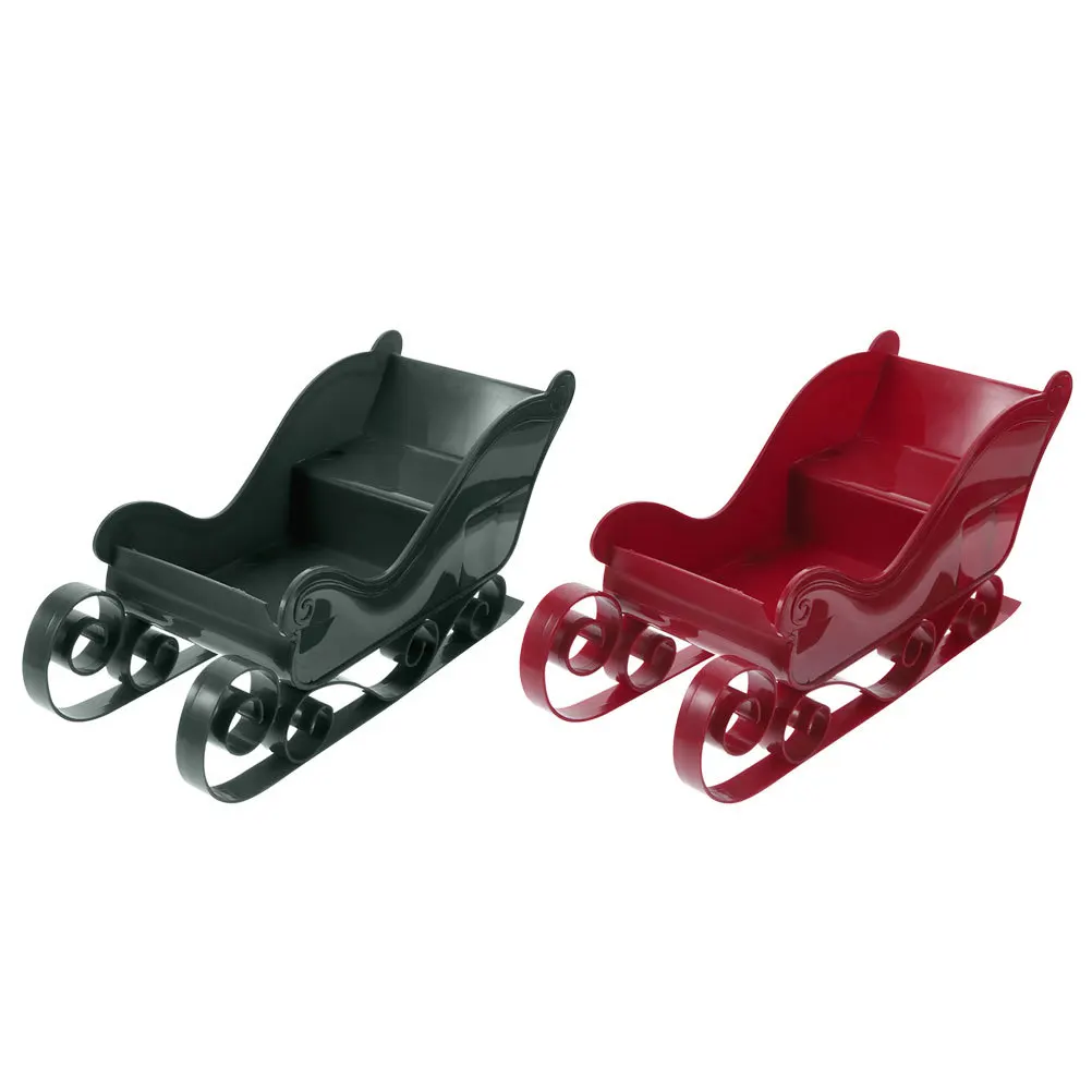 

2Pcs Christmas Sleigh Decoration Exquisite Sleigh Adornment Lightweight Festive Decor for Home Hotel Shop Christmas Theme