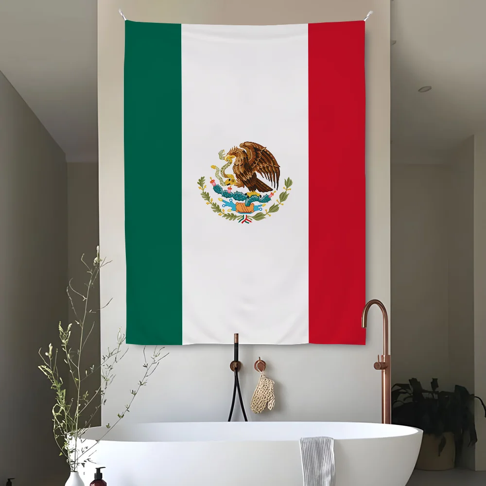 

Mexico National Flag Map Emblem Tapestry Perfect For Home&Living Bedroom Decor Wall Art Backdrop Banner