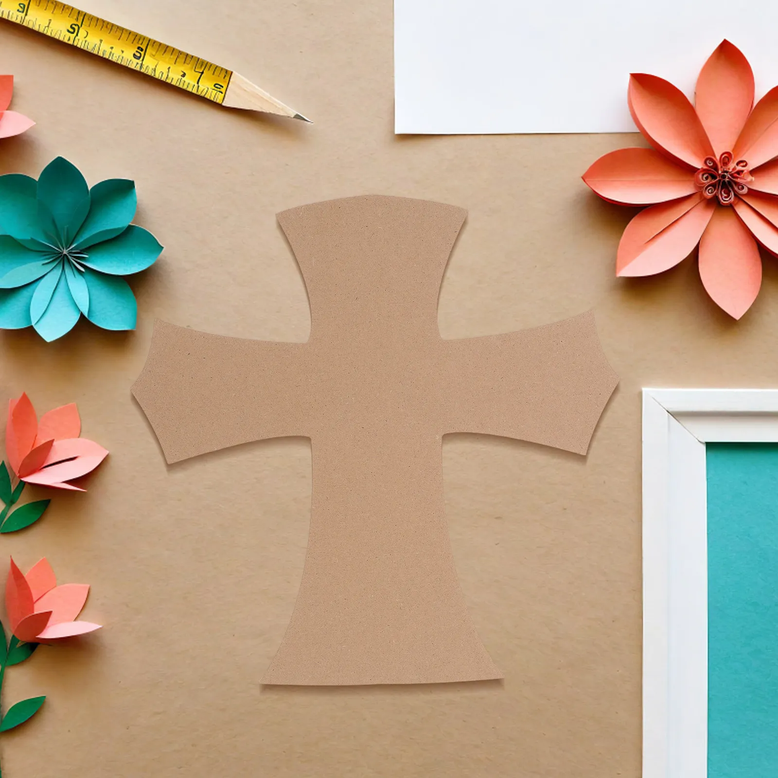 

2 шт. заготовки для мозаичных подставок, деревянные таблички-подносы с крестообразным дизайном, неокрашенные, для творчества, росписи, склеивания, подставки под горячее, для стола, обеденного стола