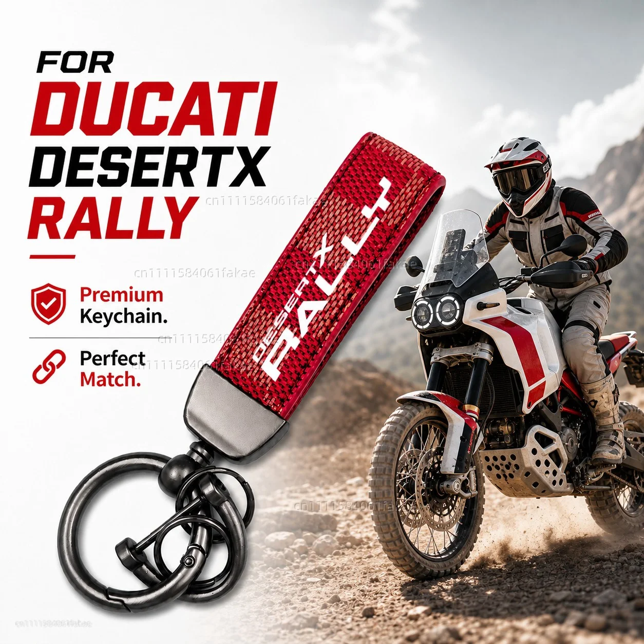 For Ducati DesertX DESERTX Desert X DESERT-X 2026 Motorcycle Keychain Custom Logo Gift for Rider Men Women