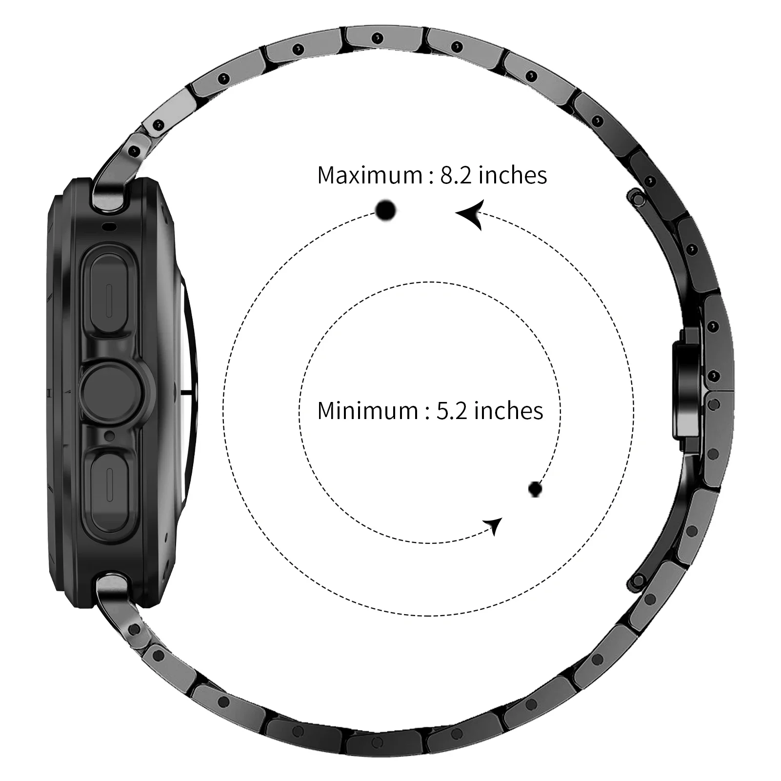 Curved End Stainless Steel Band For Samsung Galaxy Watch Ultra 47mm No Gaps Quick Fit Strap For GALAXY ULTRA 47mm Metal Bracelet