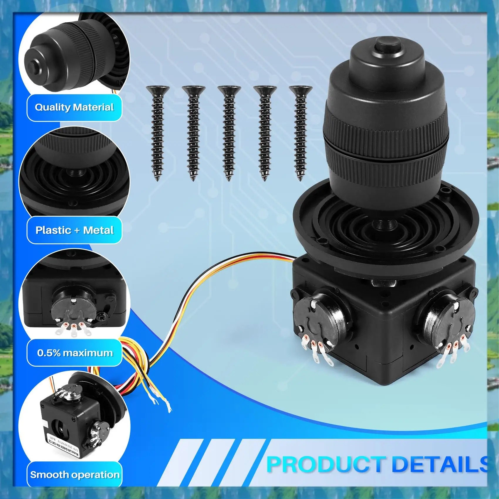 AB07 حار 4-محور عصا التحكم الجهد زر تحكم ل JH-D400X-R4 10K 4D مختومة الروك الجهد