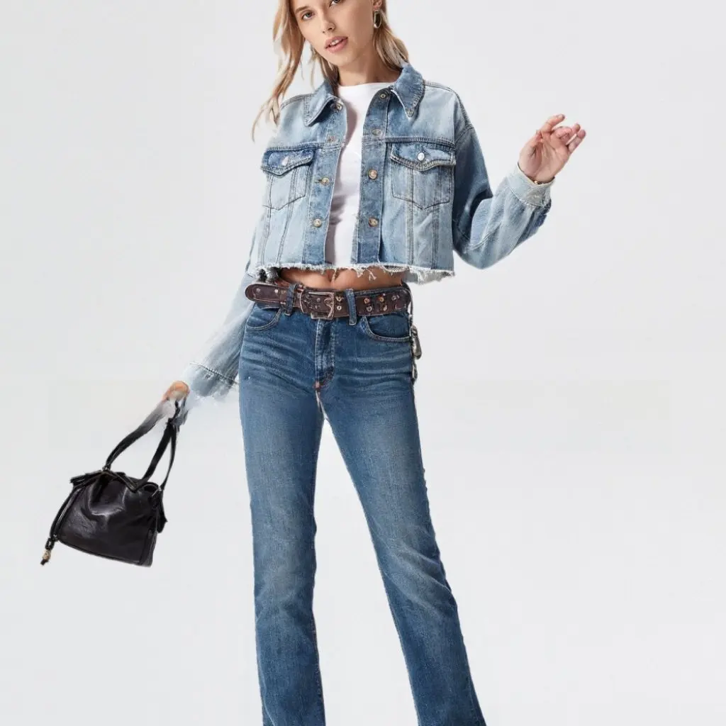 Spring Women's Vintage Fashion Short Denim Jacket Europe And US New Arrivals