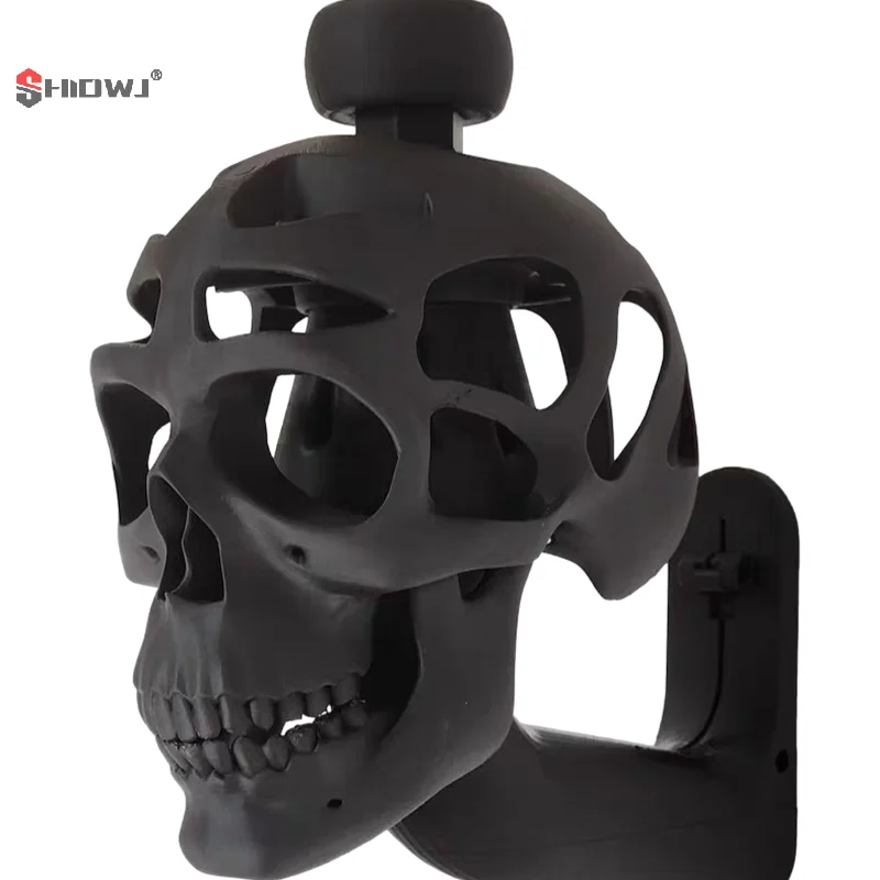 3D Skull Helmet Display Holder Motorcycle Helmets Skull Rack Creative Wall Mounted Bike Helmet Storage Hanger Motorcyclist Gifts