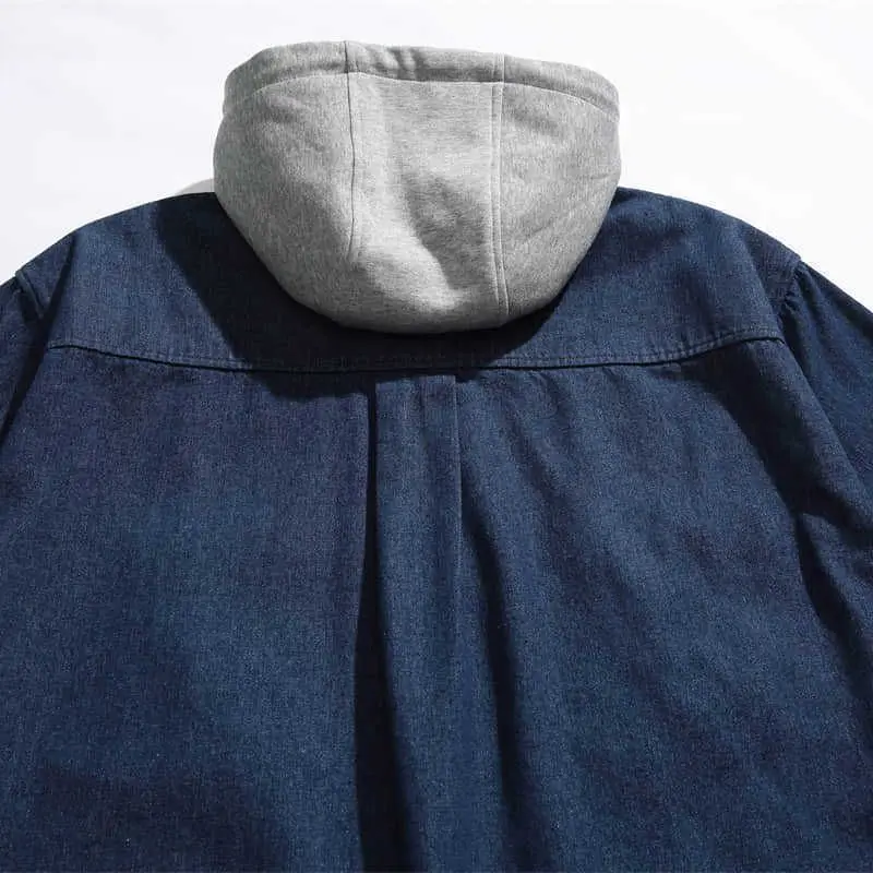 2025SS Japanese Kapital Vintage Fashion Brand Detachable Hooded Denim Coat  Men's Multi Pocket Shirt Jacket