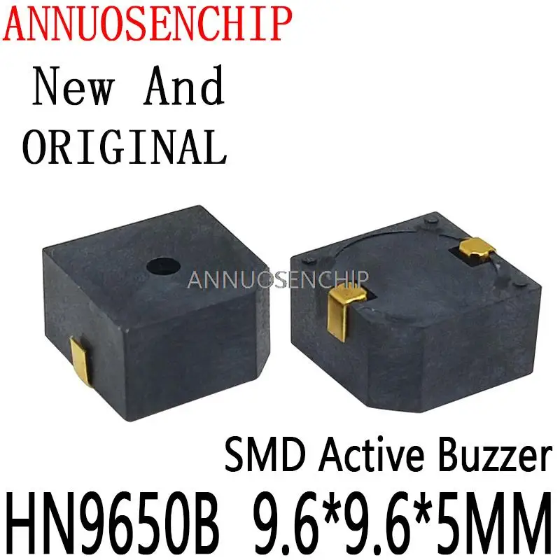 10PCS SMD Active Buzzer 5V Size MLT-9650 HN9650B 9.6*9.6*5MM