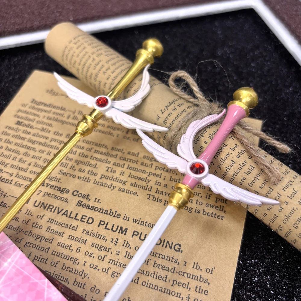 Brdwn Card Captor Sakura CLEAR CARD Kinomoto Clow Card 16 cm/6,3'' Stabmodell Spielzeug Schlüsselanhänger/Ring