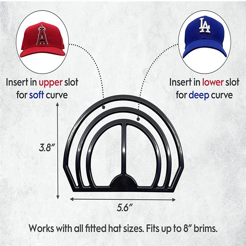 Hat Brim Bender (8-Pack) - Perfect Hat Curving Band, Steaming Optional - Convenient Hat Shaper