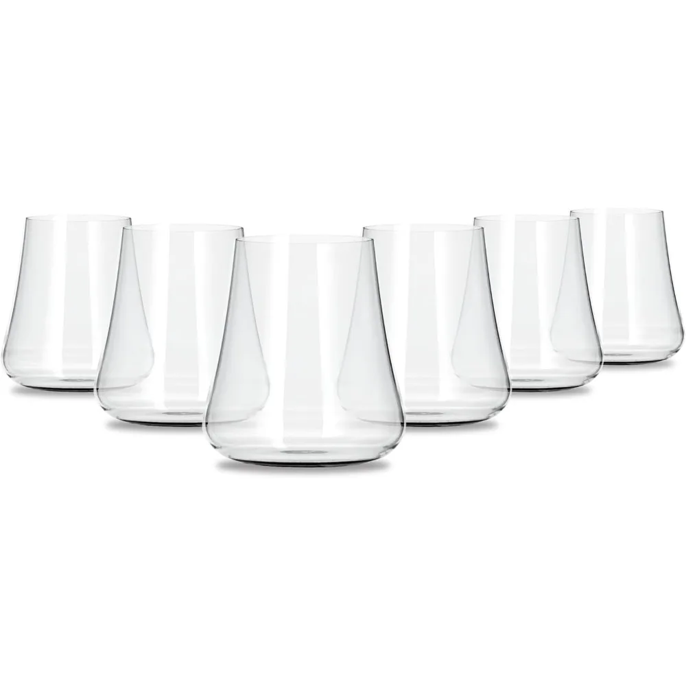 Copas de vino sin vástago de cristal Gabriel-Glas, paquete de 6 - Vasos universales de alta calidad para varias bebidas