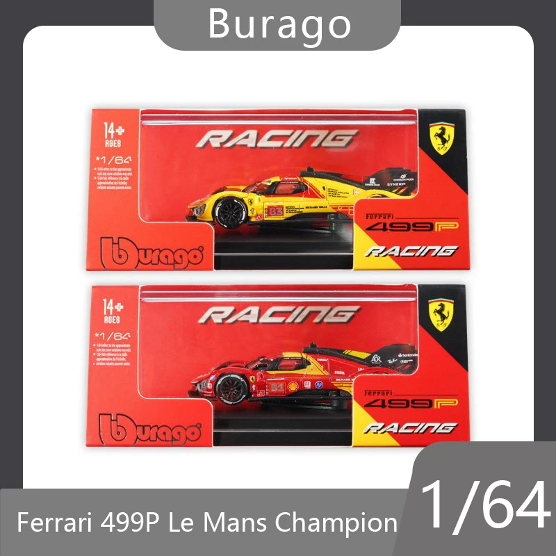 

Burago 1:64 499P Le Mans Champion Endurance Racing Simulation Alloy Die Casting Car Model Desktop Ornament Boy Toy Birthday Gift