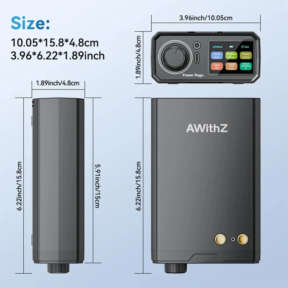 Saldatrice a Punti Portatile Awithz UK3, Mini Macchina per Saldatura Fai-da-Te, Strumento per Saldatura di Batterie al Litio 18650, 10000mAh, Saldabile fino a 0,4mm