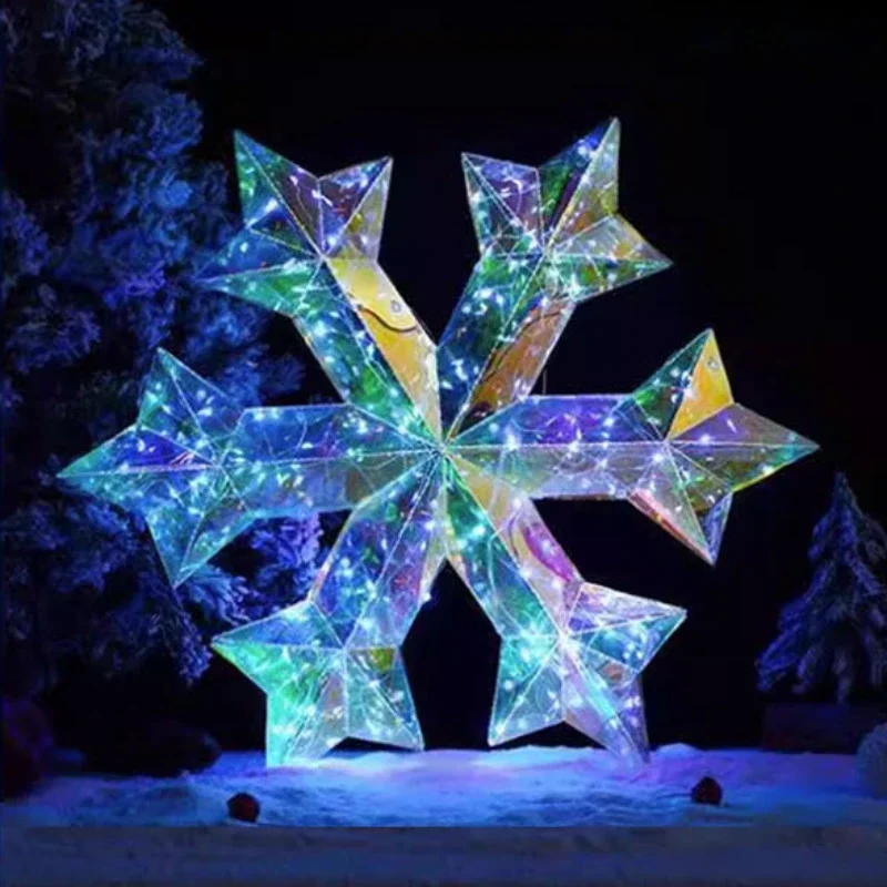 Christmas Tree Pendant Luminous Snowflake Lamp Decoration, Outdoor Garden, Window Festive Atmosphere, Drop Ornaments, Sale