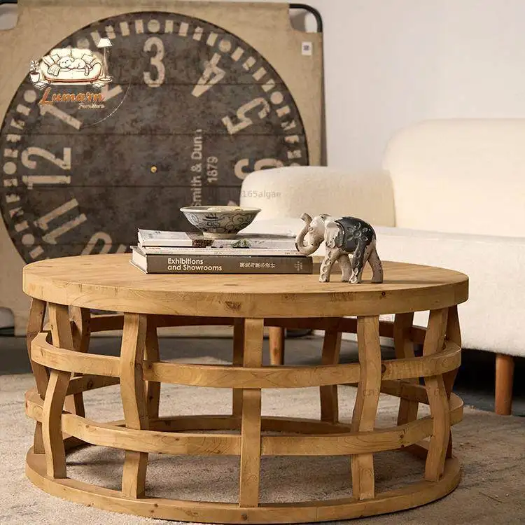 [Solid wood] Round edge few small coffee table B & B coffee house