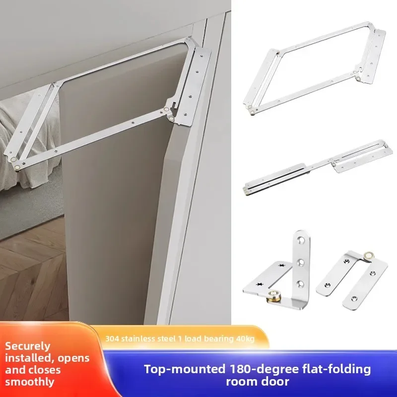 180 degree door folding door full set of hardware accessories bathroom bathroom sliding door bedroom no lower rail hinge