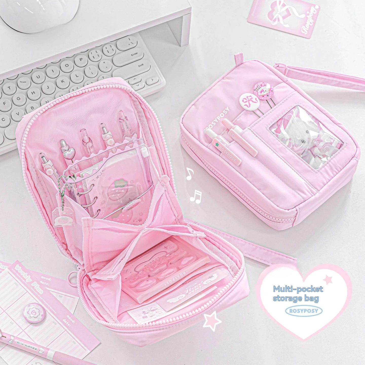 حقيبة تخزين متعددة الجيوب من أورجان أكورديون، حقيبة تخزين لطيفة متعددة الوظائف، واقي جواز السفر والوثائق #2