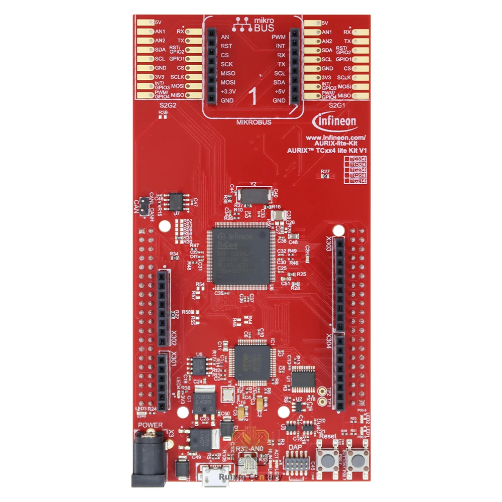 FOR KITA2GTC334LITETOBO1 AURIX TC334 Lite Evaluation Kit 32Bit TriCore MCU Board 5V-40V CAN Shield2Go