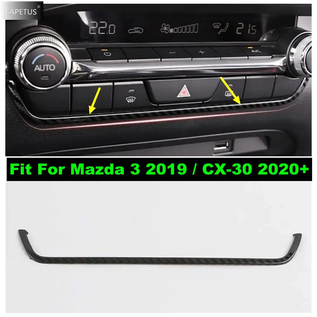 For Mazda 3 2019 2020 2021 2022 2023 Car Dashboard Center Warning Light Lamp Navigation Stripes Cover Trim Stainless Accessories