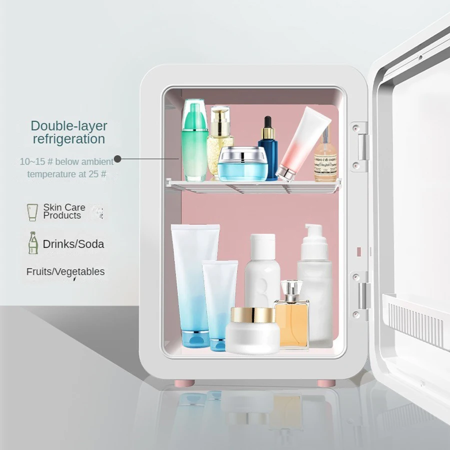 6L Car Refrigerator Car Home Dual-Use Mini Cosmetics Beauty Mini Refrigerator Mirror Refrigerator