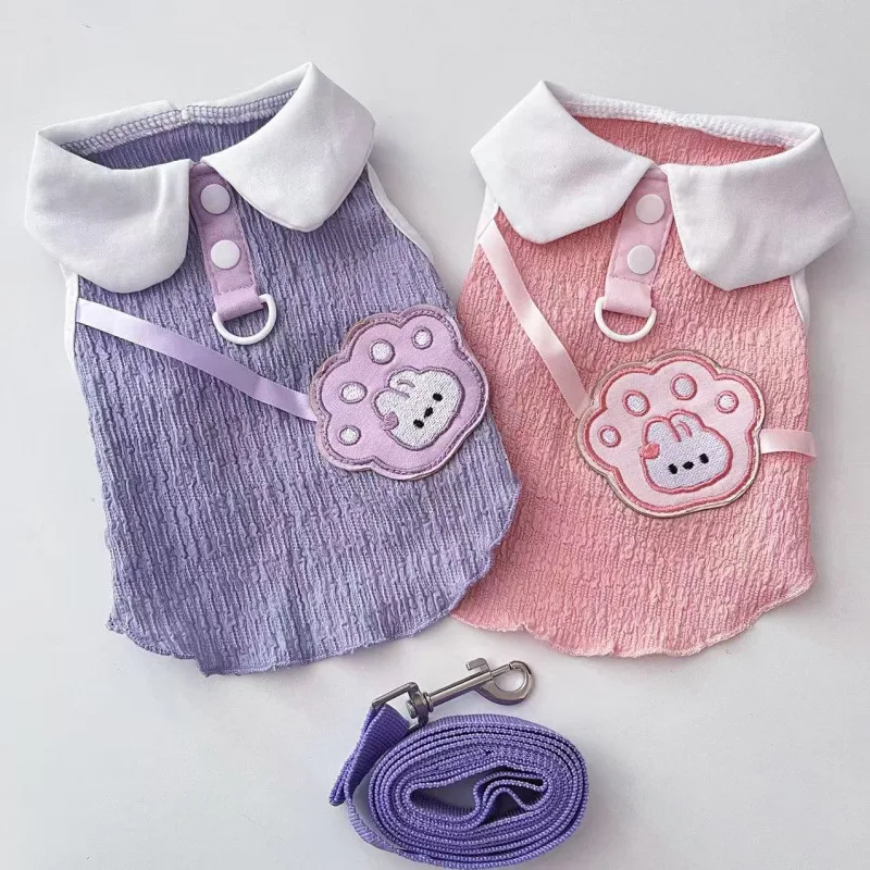 

Pet Dog Vest Summer Cool Dog Clothes Cartoon Animals Cute Dog Clothing For Puppy Breathable Vest Yorkshire Chihuahua Costume