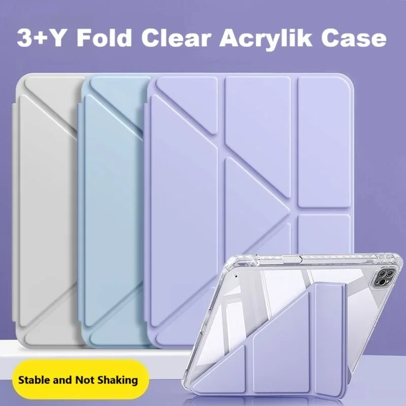 

For Xiaomi POCO Redmi Pad Pro 12.1inch SE 11 8.7 Y-Folding Stand Smart Case for MiPad 7 6 5 Pro 11 Tablet with Auto Sleep Cover