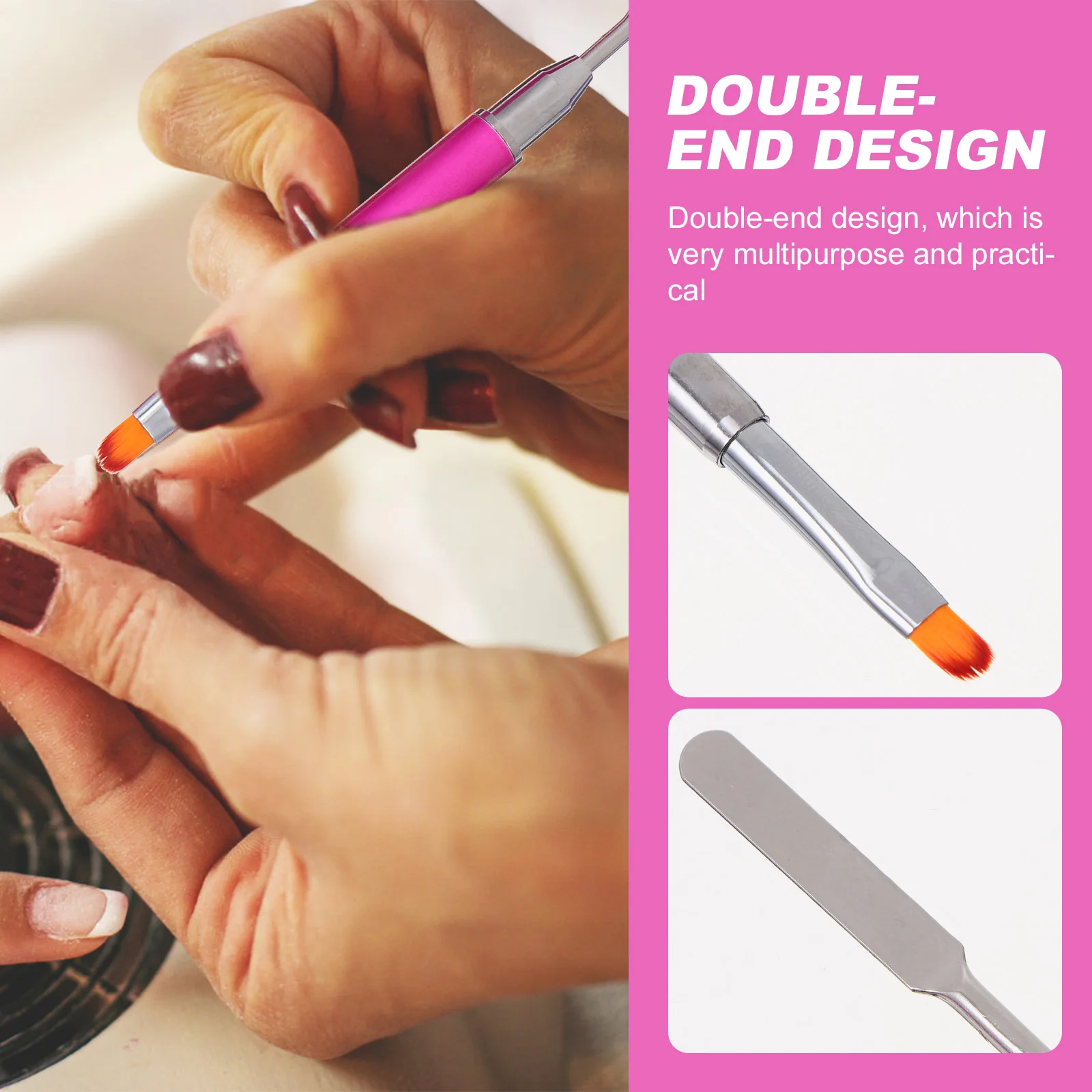 2Pcs 네일 아트 광선 요법 펜 더블 엔드 경량 전문 매니큐어 도구 살롱 네일 아트 액세서리 광선 요법 펜