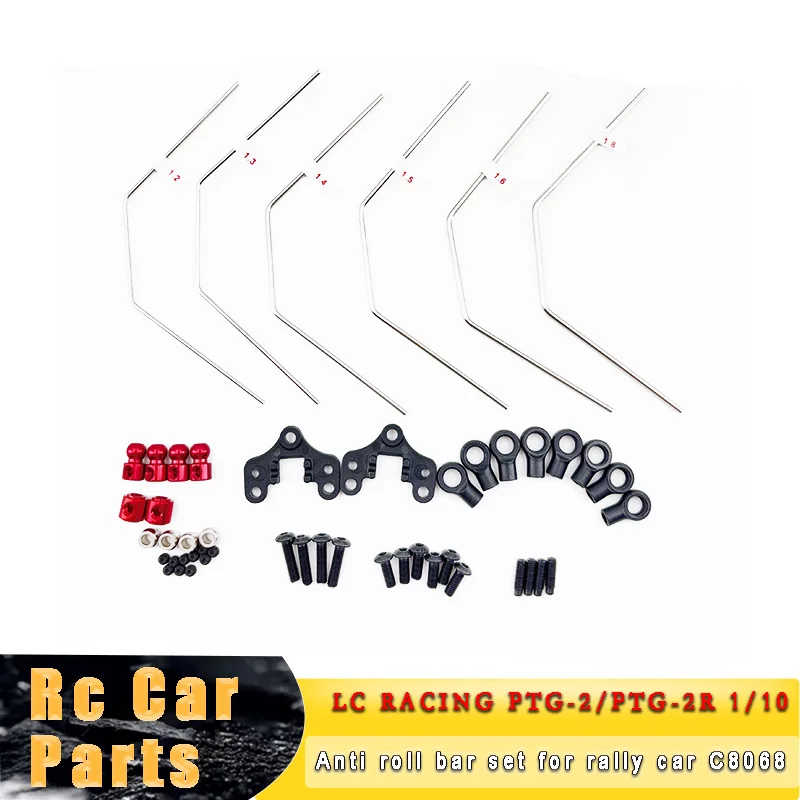 

LC RACING PTG-2/PTG-2R 1/10 Flatheads for rally car tilt rod set C8068