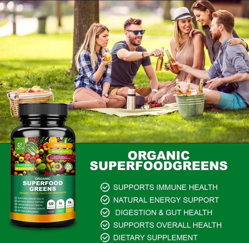 Organic Superfood Greens - Antioxidant, Digestive Support, Energy Boost