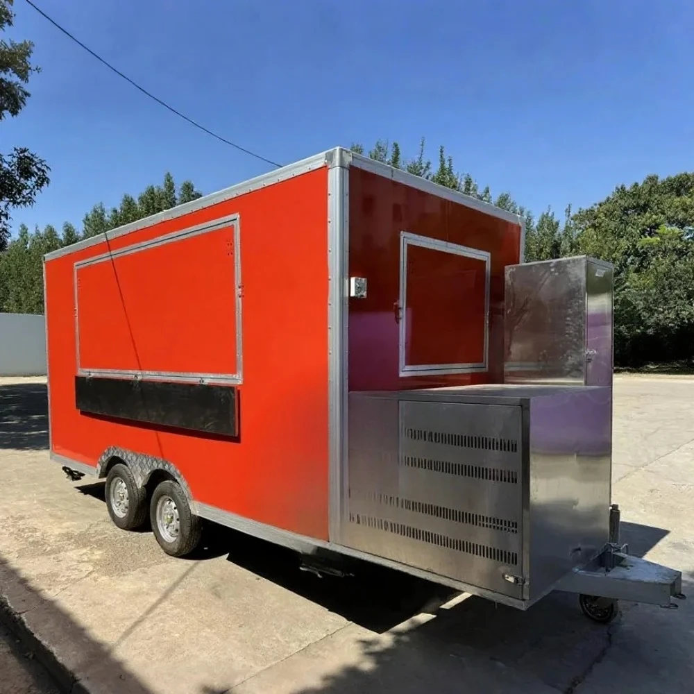 

Customized Mobile Food Trailer Fully Equipped Drink Coffee Food Truck Catering Trailer Pizza Cart Bbq Food Truck Trailer