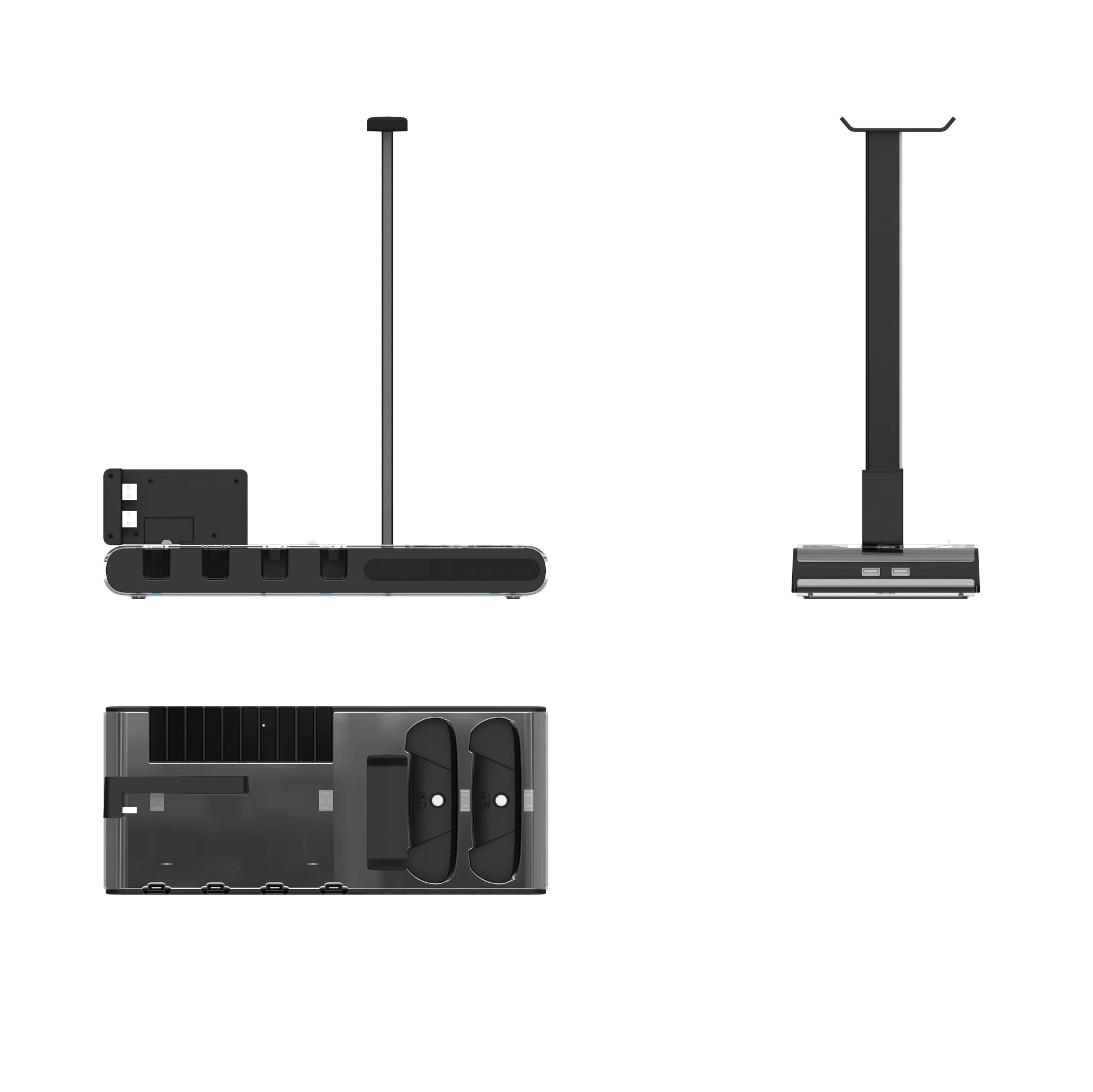 Honcam Charging Station Docking With RGB Light Headset Holder for  Switch Oled