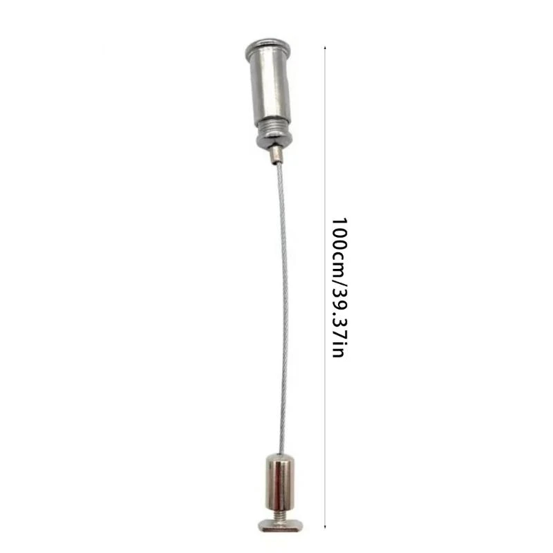 Fotografia 6: Conjunto de 4 Peças de Cabos de Aço Ajustáveis e Resistentes para Pendurar no Teto e Painéis de LED JOMD
