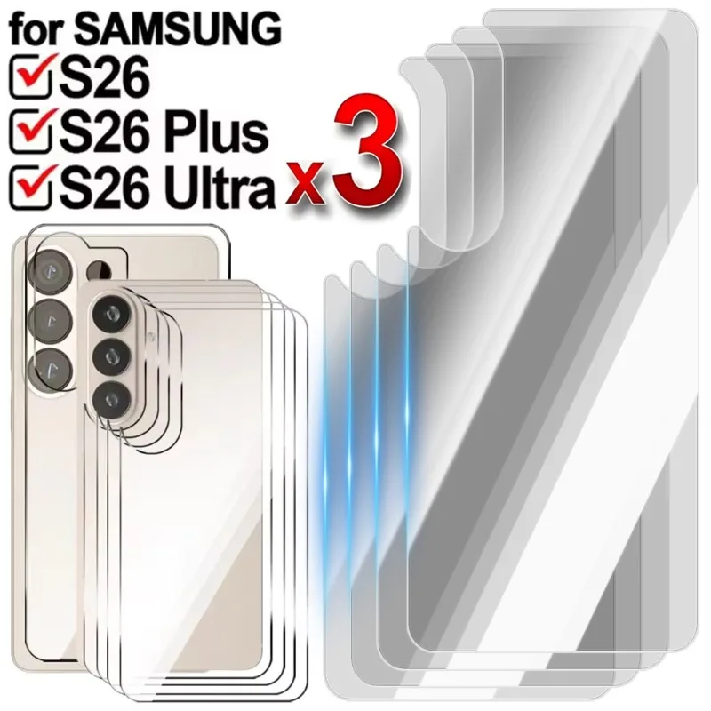 

S26 Back Screen Protectors 9H Hardness Tempered Glass Anti-scratch Films for Samsung Galaxy S26 Plus Ultra Protective Film